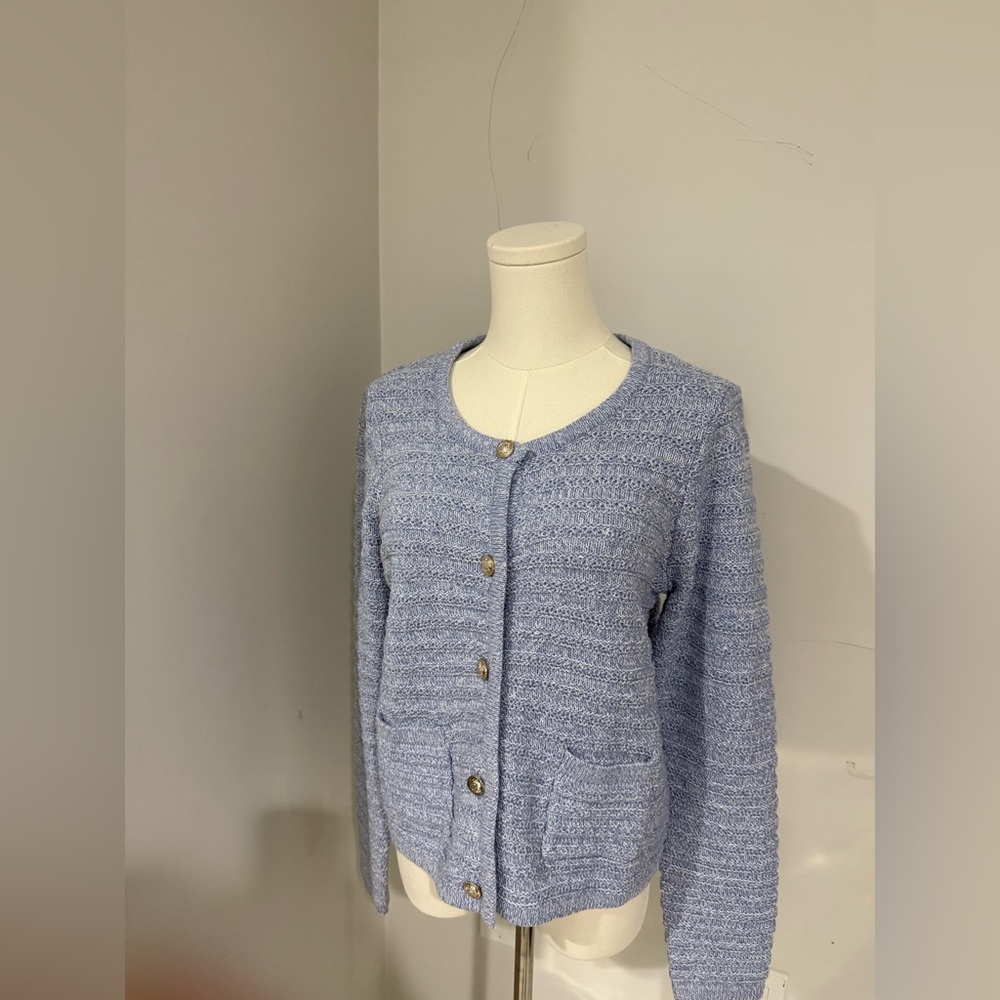 Nanette Lepore Light Blue Cardigan Sweater S-M